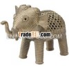 Elephant Tribal Dhokra Metal Animal Artifact from India Handicraft Metal Craft