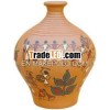 Vase Handmade Hand Painted Artifact from India Heritage Handicraft Vase