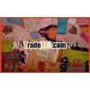 INDIAN ANTIQUE SARI PACHES EMBROIDERY THROW ETHNIC INDIA