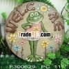 Garden female frog stepping stone