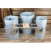 SGS Galvanized silver metal flower vase