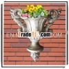 15.5 Inches High Gray Polyresin Indoor Hanging Planter