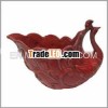 artificial red peacock decor