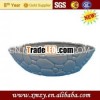 Ceramic glazed garden flower pot with grey color