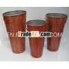 Colored Antique Finish French Pot Set of 3 Pcs