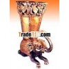 Carved Brass Planter