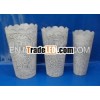 Iron Planter White Zinc Finish