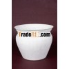 Rounded Metal Planters Patina Finish