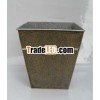 Yellow Antique Finish Metal Planter For Garden