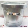 Round Floor Zink Planter, Large Planter, Large Planter Vase Suitable for Home and Garden Decorations