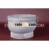 Large Round Metal Planter With Side Handle