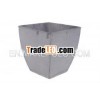 Stylish Square Top Metal Planters Patina Finish