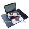 Originality black leather placemat for office