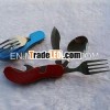Promoptional multifunction folded cutlery set with aluminum handle