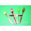 10cm Transparent plastic disposable cake fork