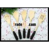 maple wood spoon slotted turner set