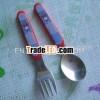 stainless steel spoon and fork with PP handle