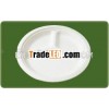 Biodegradable sugarcane tableware 10 inch 3 compartment dish