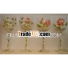 Hot-selling hand-painted special stemmed glass goblet