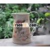 Shabby Chic Metal Pitcher For Home Decoration