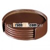 wholesale custom round pvc coaster set