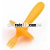 baby kids infant plastic BPA-free feeding plastic spoon fork