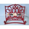 Red cast iron cookbook holder