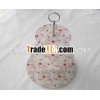 3 layer tempered glass cake stand with pp paper sticker