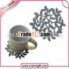 Leaf felt cooling coaster