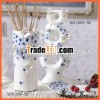 NHTC608-609-BE White ceramic butterfly home decoration pieces