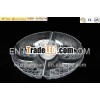 2013 Round diamond cut plastic compartment deep travel tray