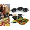 Stainless steel tortilla shell shaped bowl