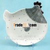 Newly designed white chicken shaped 8" ceramic plate