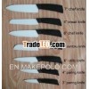zirconia white/black blade,  ABS TPR color handle GTT high-tech ceramic chef knife