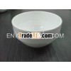Plain white round simple porcelain bowl