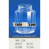 230ml clear square shaped mini glass jam jar with lids at a great price