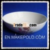 7" round white glaze ceramic bowl