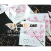 wedding favors glass coasters with sakura decorated CT-016 new arrival
