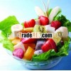 Apples/clear fruit glass bowl/salad glass bowl