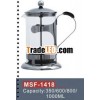 34-ounce coffee French Press with s/s frame