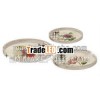 Shabby Round Wooden Art Tray