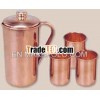 Copper Pitcher & Glasses