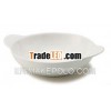 Round ceramic baking dish white porcelain 320ml