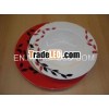 red & white bone china plates