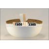 Vietnamese Eco Product Lacquer Bamboo Bowl With Salad Servers