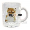 cute dog glass mini mug