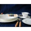 pure white bone china cup & plates