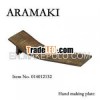 japanese hand made ceramic smallrectangleplate brown 24.5cm