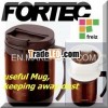 stainless steel mug bottle 280ml brown coffe tea cup