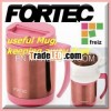 stainless steel mug bottle 280ml pink coffee tea cup